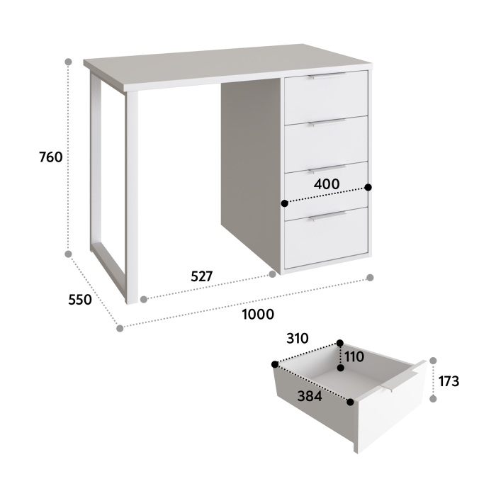 Прямые, Стол письменный С-414