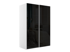 Шкафы-купе 2-х дверные, Шкаф-купе Эста Стекло черно+Стекло черное 180х66х240