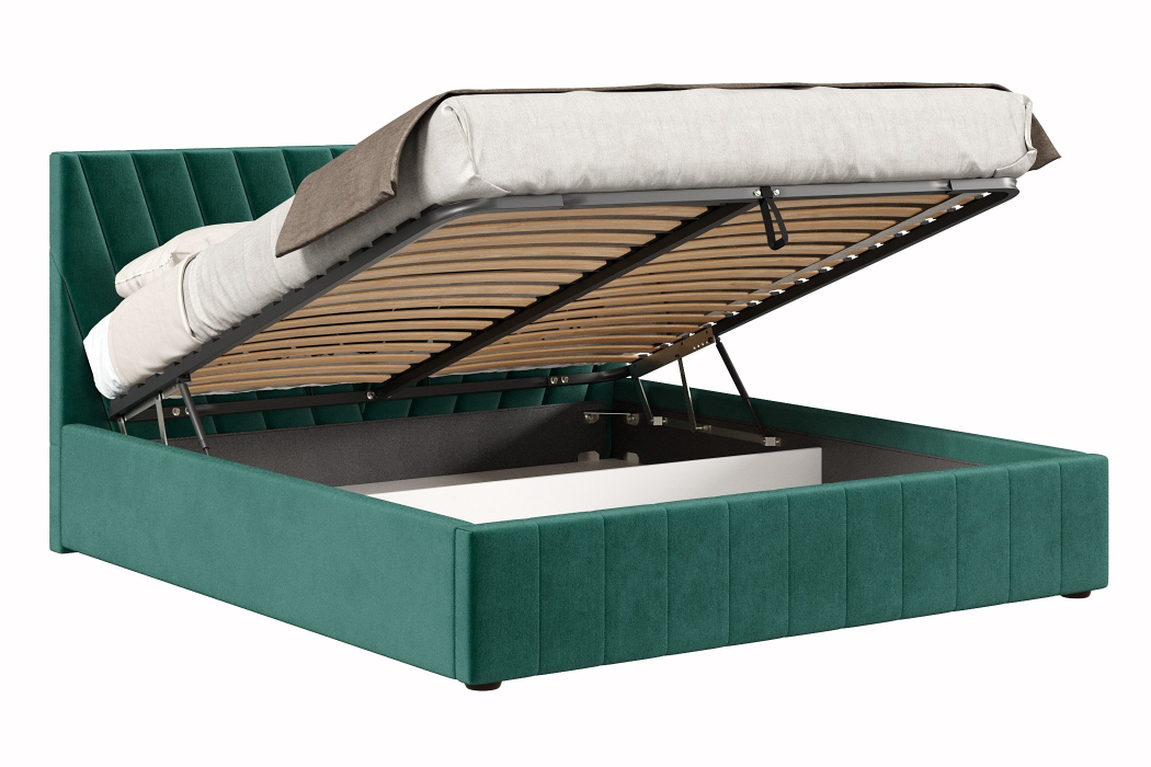 Мягкая кровать, Кровать Палермо 1800 с подъёмным механизмом, велюр