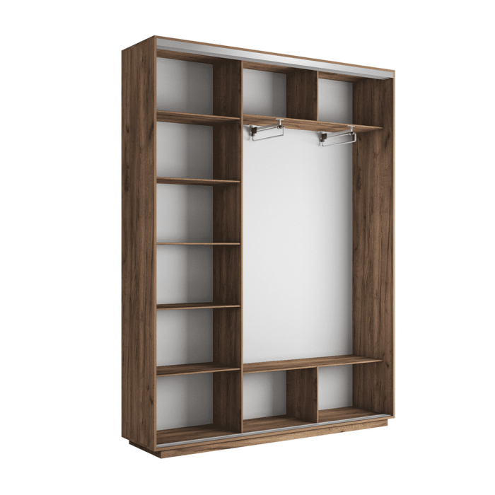 Шкафы-купе 3-х дверные, Шкаф-купе Экспресс 3-х дверный Фотопечать Квадрат Стекла 180х45х240