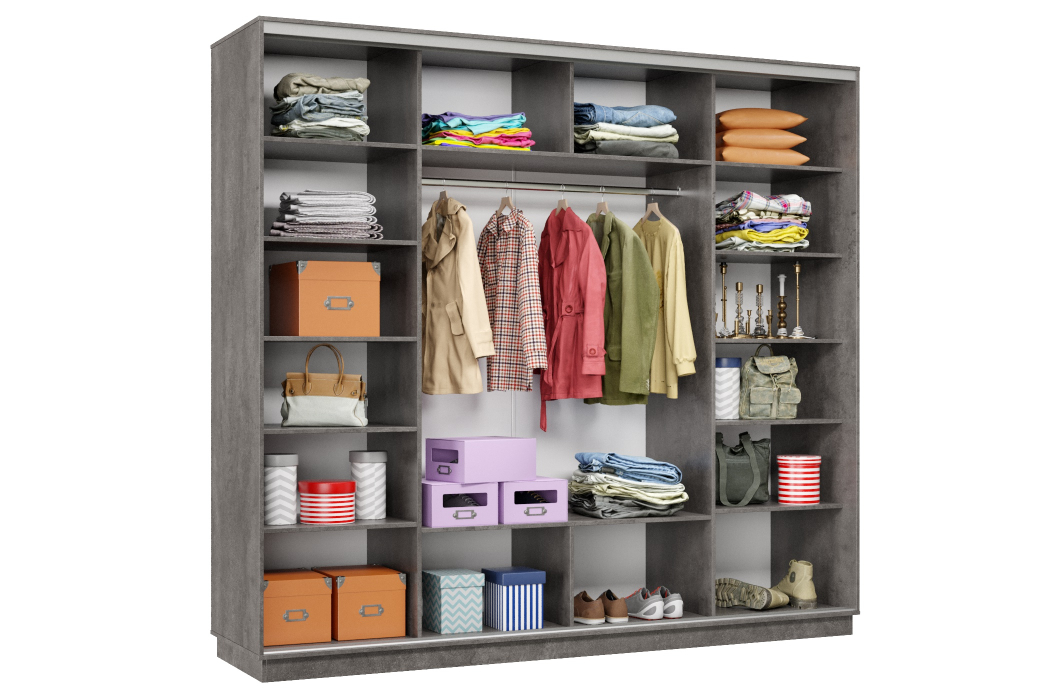 Шкафы-купе 3-х дверные, Шкаф-купе Премьер Лайт 58 (08;11;08) трехдверный