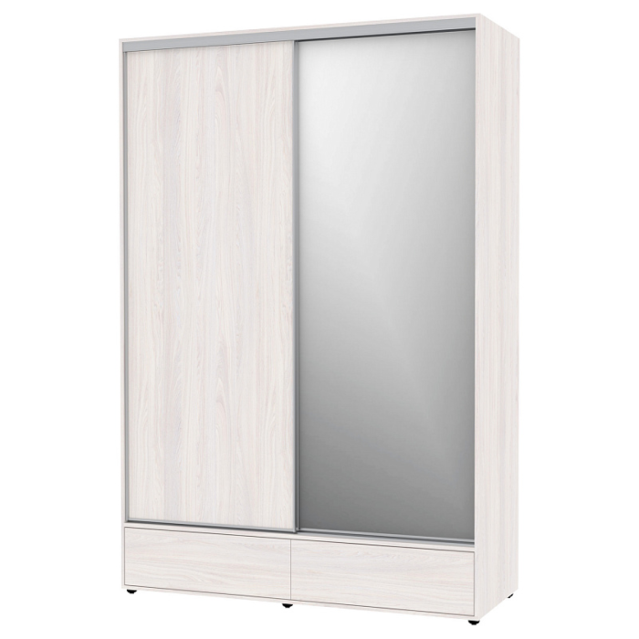 Шкафы-купе 2-х дверные, Шкаф-купе 2-дв  MOD 1600 зеркало/лдсп  (в2390*ш1600*г620)