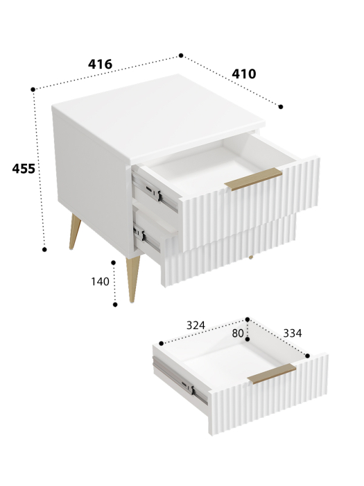 Прикроватные тумбы, Тумба прикроватная Афина АФ-02