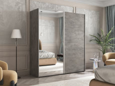 Шкафы-купе 2-х дверные, Шкаф-купе Эста ДСП+Зеркало 200х66х240