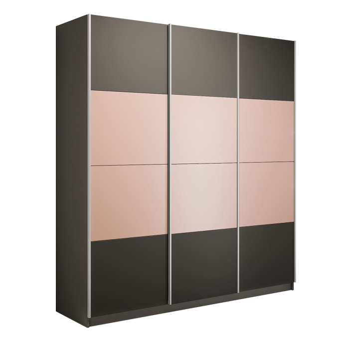 Шкафы-купе 3-х дверные, Шкаф-купе Эста 3-х дверный ДСП/Стекла пудра/Доводчик 240х66х240