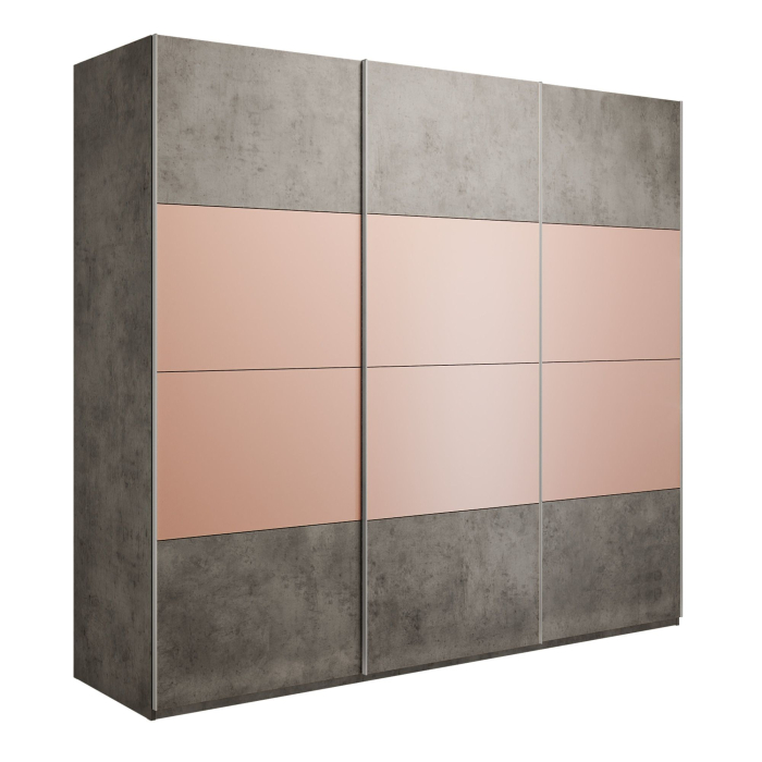 Шкафы-купе 3-х дверные, Шкаф-купе Эста 3-х дверный ДСП/Стекла пудра/Доводчик 300х66х240