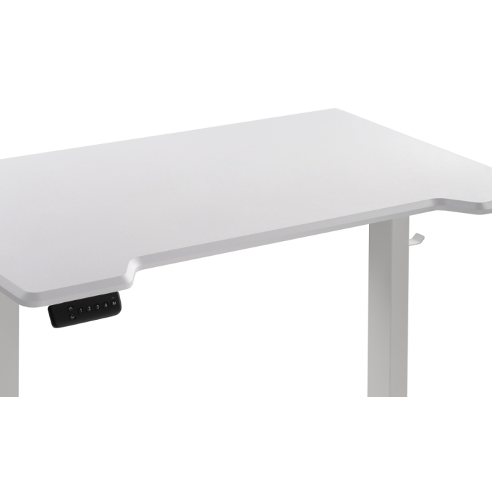 Прямые компьютерные столы, Компьютерный стол Маркос с механизмом подъема 120х75х75, белый