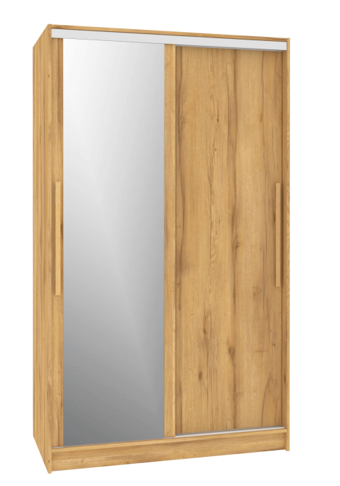 Шкафы-купе 2-х дверные, Шкаф-купе 2-дв  Strike 1200 зеркало/лдсп  (в2105*ш1232*г595)