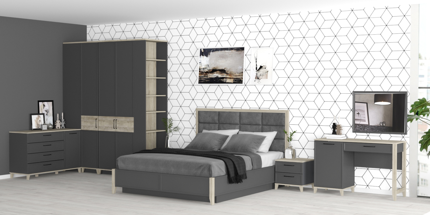 Двуспальные, Модульная система AURELIO (модуль 306) Кровать Люкс 1800 с п/м