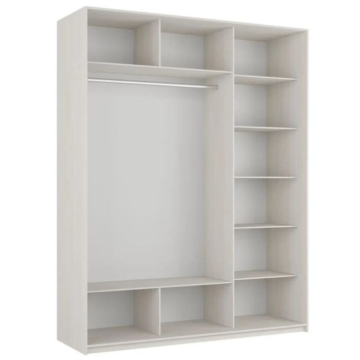 Шкафы-купе 3-х дверные, Шкаф-купе Прайм 3-х дверный Стекла хаки/Доводчики 180х57х230