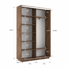 Шкаф-купе Экспресс 2-х дверный Фотопечать Шелк Стекла 160х45х220