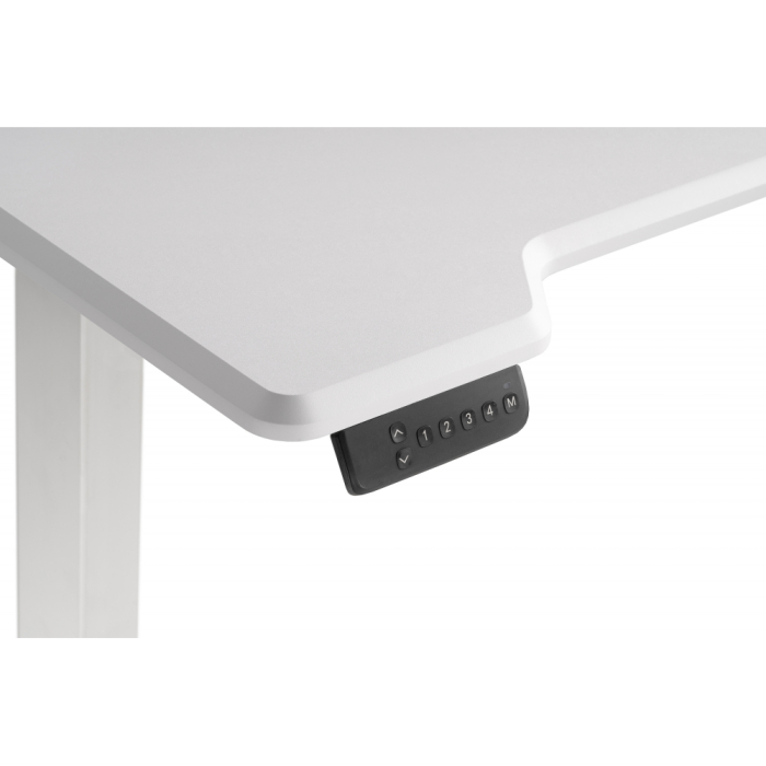 Прямые компьютерные столы, Компьютерный стол Маркос с механизмом подъема 140х80х75, белый
