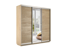 Шкафы-купе 3-х дверные, Шкаф-купе Экспресс Медиум (1 зеркало) трио 2400 x 2400 x 450