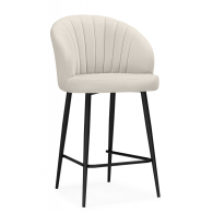 Барные стулья, Стул полубарный на металлокаркасе Бэнбу некрутящийся marseille (чёрный)