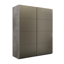 Шкаф-купе Эста 2-х дверный Стекла хаки/Доводчик 180х66х240
