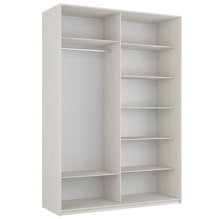 Шкафы-купе 2-х дверные, Шкаф-купе Прайм 2-х дверный Стекла фисташка/Доводчики 140х57х230