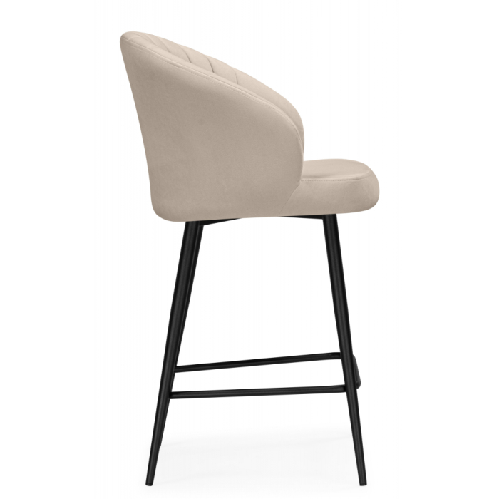 Барные стулья, Стул полубарный на металлокаркасе Бэнбу некрутящийся marseille (чёрный)