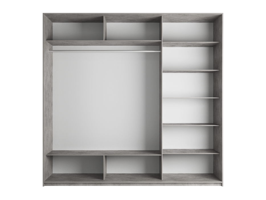 Шкафы-купе 3-х дверные, Шкаф Прайм трио 2ДСП+1зеркало 2300 х 1800 х 570