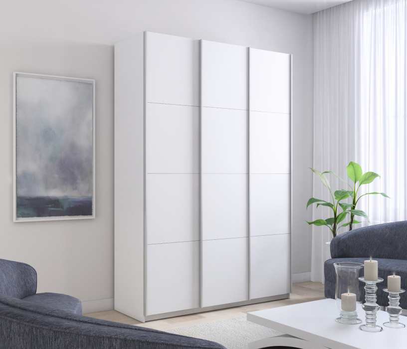 Шкафы-купе 3-х дверные, Шкаф Прайм трио ДСП 2300 х 1800 х 570