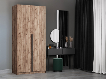 Шкаф складной Е1 Локер ("Гармошка") 101х52,5х220 см, с полками и модулем