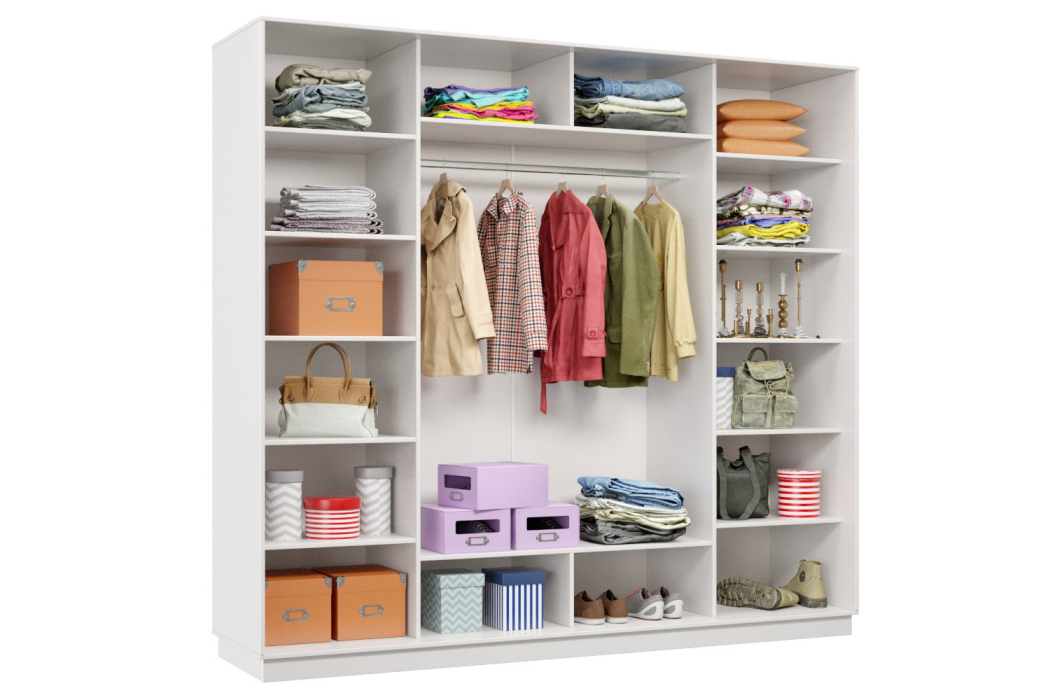 Шкафы-купе 3-х дверные, Шкаф-купе Премьер 58 (01РБ;01РБ;01РБ) фасады ромб белый/трёхдверный/Профиль чёрный муар