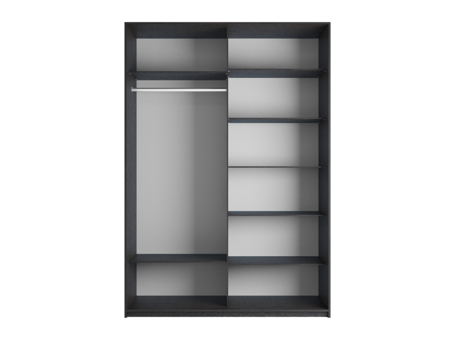 Шкафы-купе 2-х дверные, Шкаф-купе Прайм 2-х дверный Стекла пудра/Доводчики 140х57х230