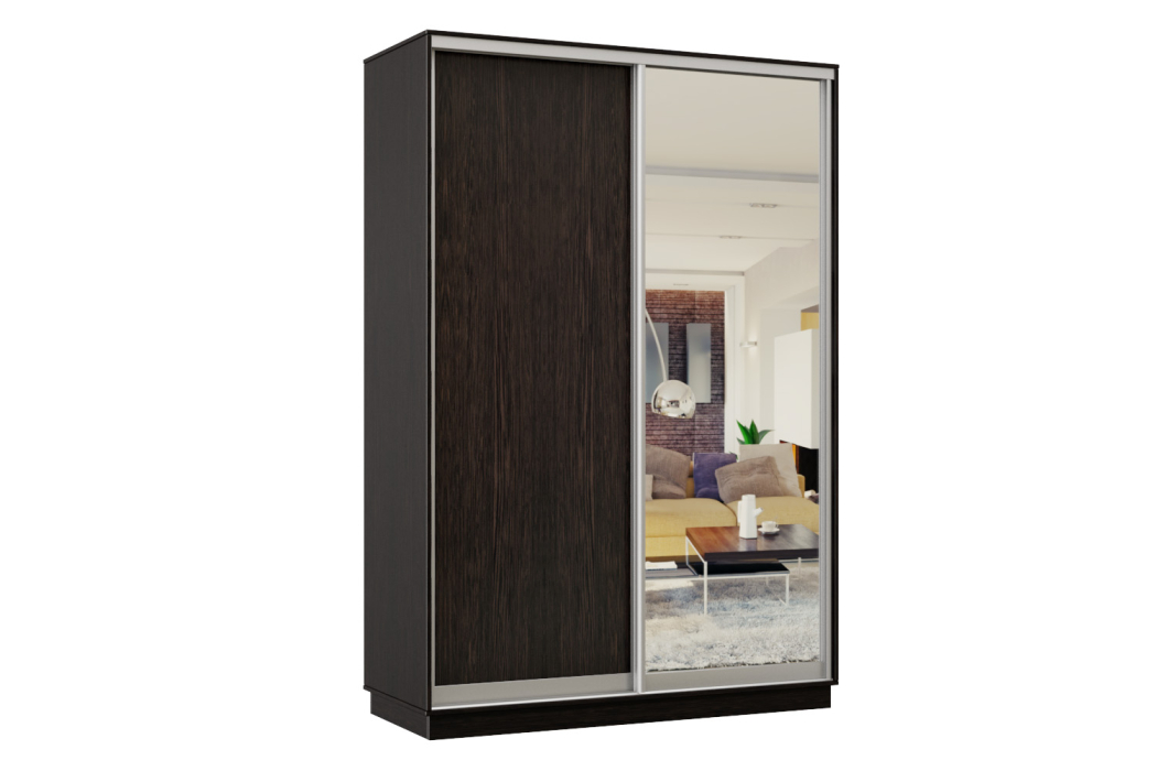 Шкафы-купе, Шкаф-купе Премьер Лайт 02 (02;01) двухдверный