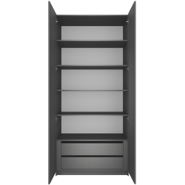 Шкаф распашной Е1 Локер 101x52.5x220 см, с полками и модулем