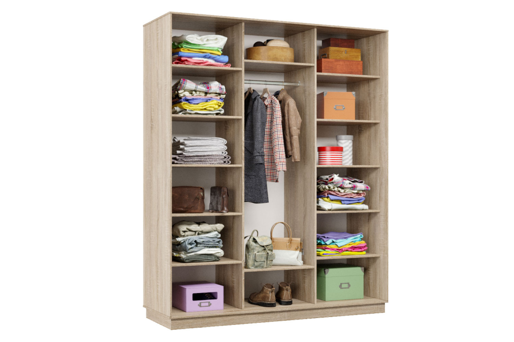 Шкафы-купе 3-х дверные, Шкаф-купе Премьер Лайт 32 (08;08;08) трехдверный