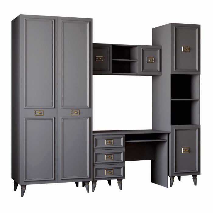 Шкафы пеналы, Шкаф пенал Валенсия золото 45х60х220 см