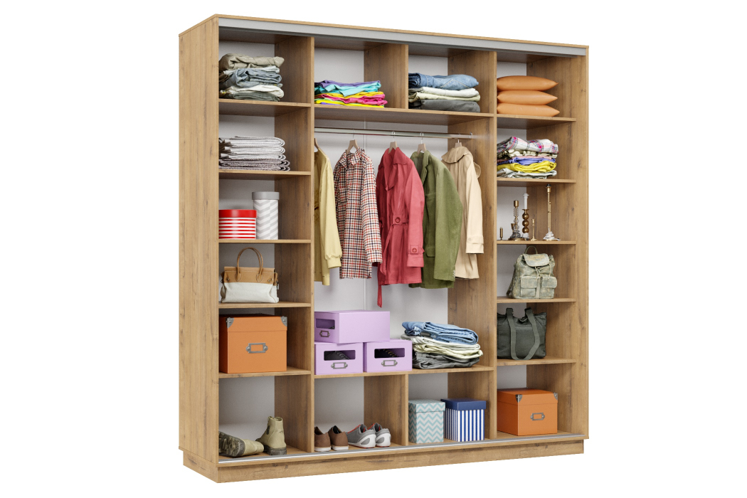 Шкафы-купе 3-х дверные, Шкаф-купе Премьер Лайт 36 (08;05;08) трехдверный