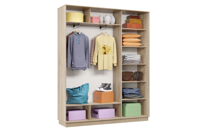 Шкаф-купе Премьер Лайт 23 (08;11;08) трехдверный