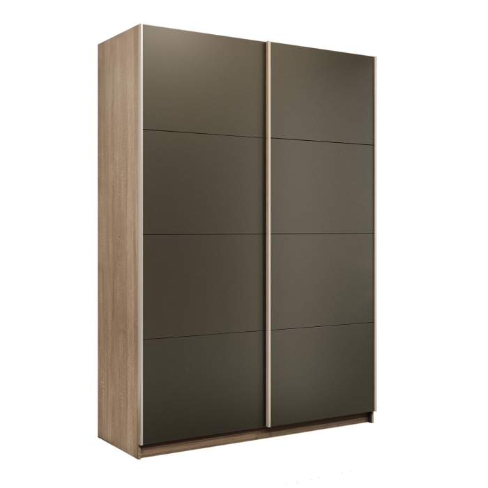 Шкафы-купе 2-х дверные, Шкаф-купе Прайм 2-х дверный Стекла хаки/Доводчики 120х57х230
