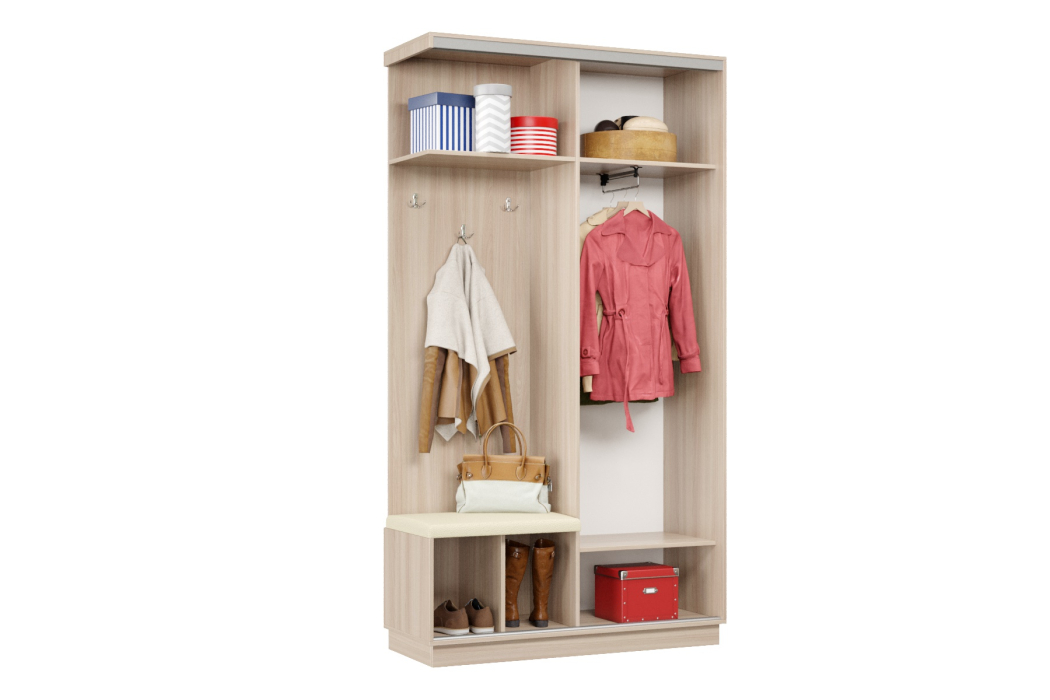 Прихожие, Прихожая Премьер 01 Лайт 05 Левая Мягкая