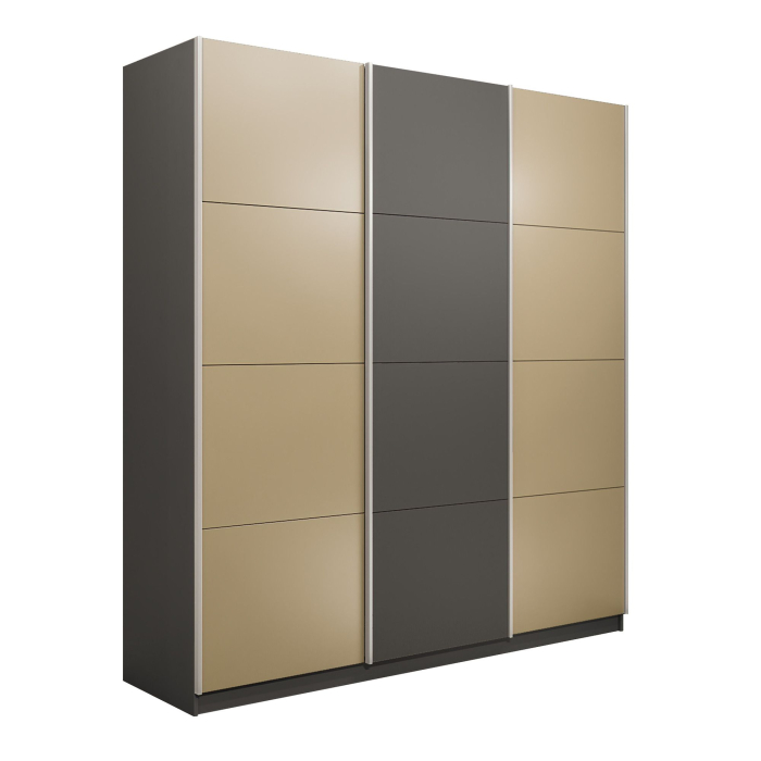 Шкафы-купе 3-х дверные, Шкаф-купе Прайм Широкий 3-х дверный Стекла фисташка/ДСП/Доводчики 240х57х230