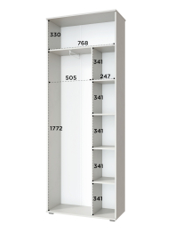 Шкаф для одежды Эмилия ЭЛ-13К комбинированный
