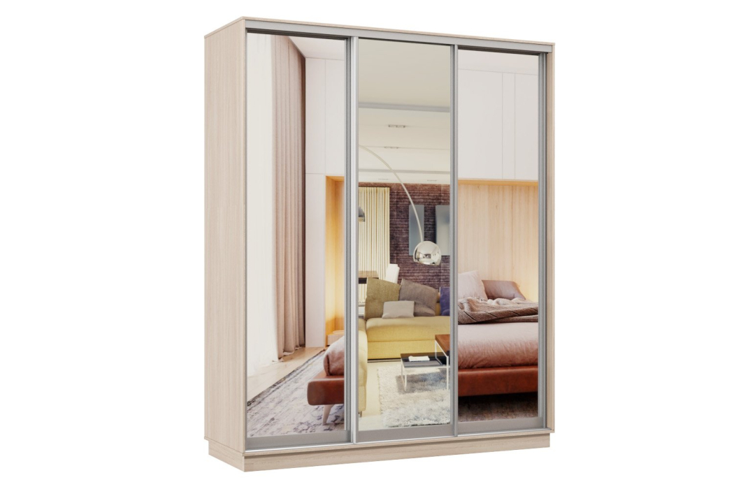 Шкафы-купе 3-х дверные, Шкаф-купе Премьер Лайт 22 (01;01;01) трехдверный