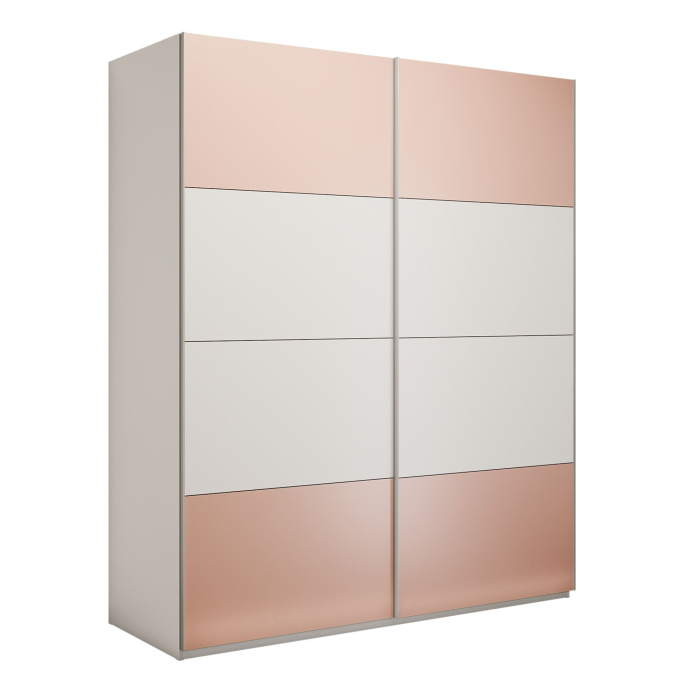 Шкафы-купе 2-х дверные, Шкаф-купе Эста 2-х дверный ДСП/Стекла пудра/Доводчик 180х66х240