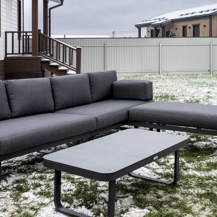 Комплекты мебели, Лаунж-зона GISELLE с угловым диваном из алюминия