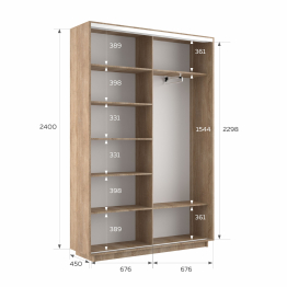 Шкаф-купе Экспресс 2-х дверный Фотопечать Ленты Стекла 140х45х240