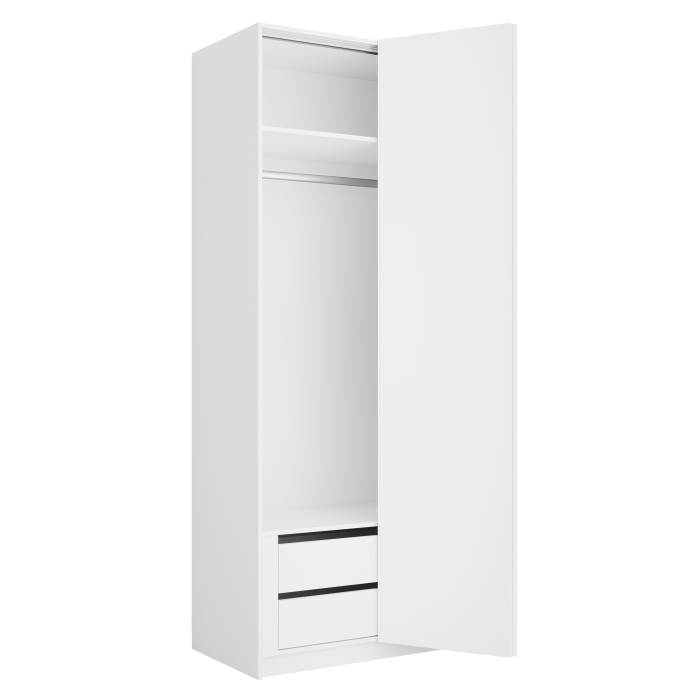 Шкафы распашные, Шкаф складной Е1 Локер ("Гармошка" с системой Push to Move/Правый)101х52,5х220 см, с модулем