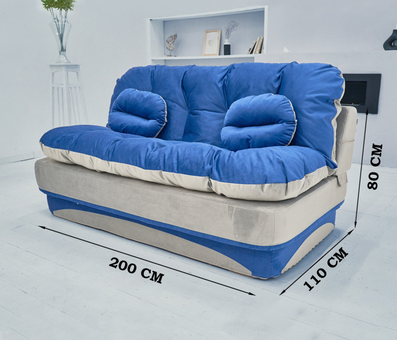 Диваны прямые, Бескаркасный диван-кровать Клиффорд 2000*930 мм велюр