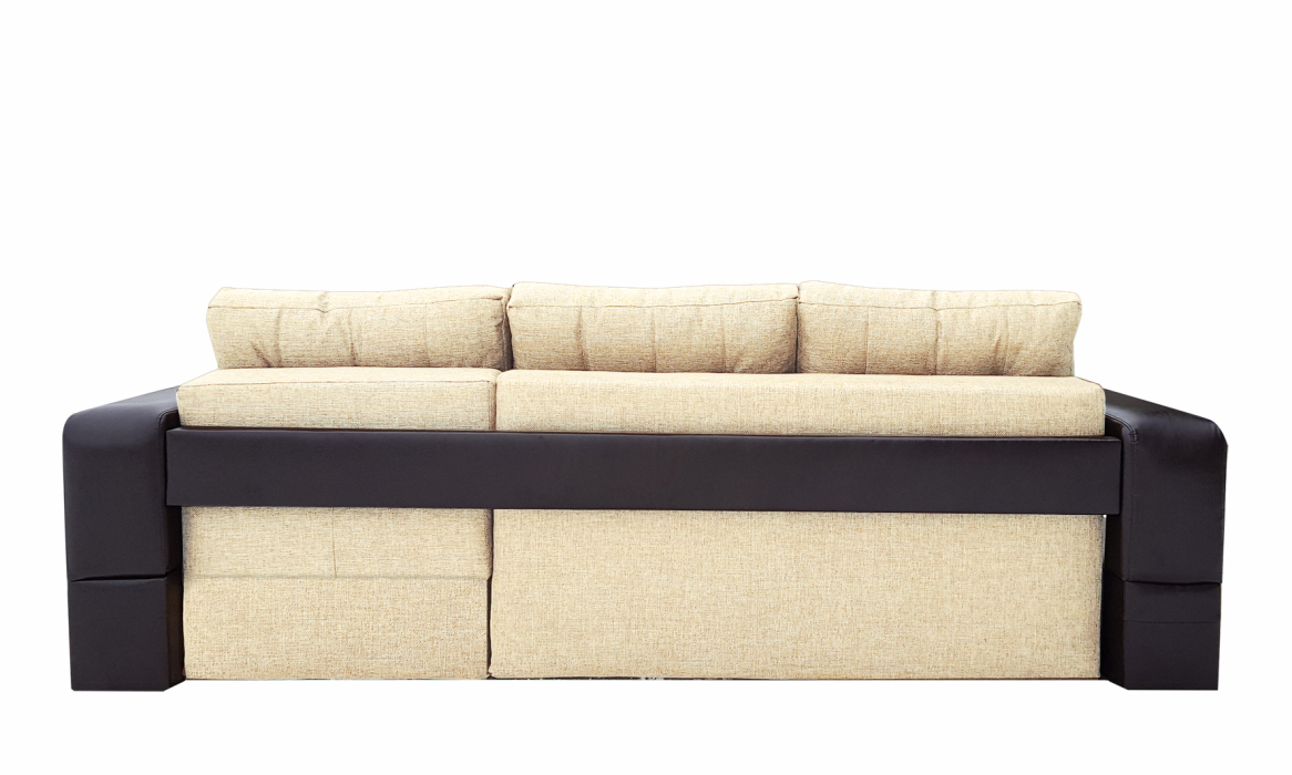 Диваны угловые, Диван угловой Манчестер 150 с подсветкой, правый, рогожка/экокожа