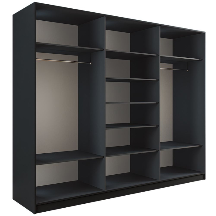 Шкафы-купе 3-х дверные, Шкаф-купе Эста 3-х дверный ДСП/Стекла фисташка/Доводчик 270х66х240