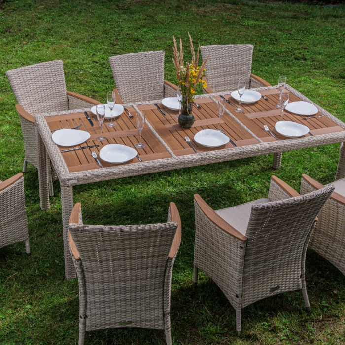 Комплекты мебели, Обеденный комплект AMELIA бежевого цвета на 8 персон