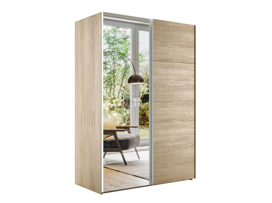 Шкафы-купе 2-х дверные, Шкаф-купе Эста ДСП+Зеркало 160х66х240