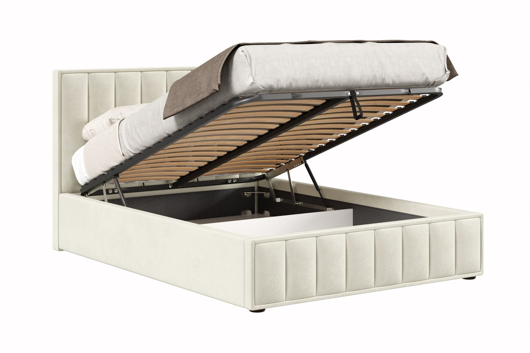 Мягкая кровать, Кровать Анкона 1400 с подъёмным механизмом, велюр