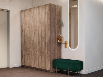 Распашной шкаф Локер 800+800 с полками слева