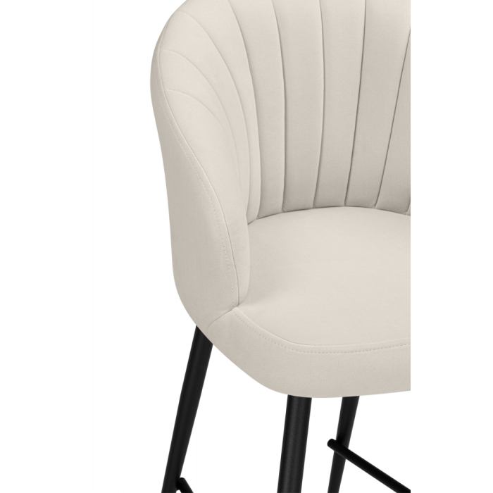 Барные стулья, Стул полубарный на металлокаркасе Бэнбу некрутящийся marseille (чёрный)