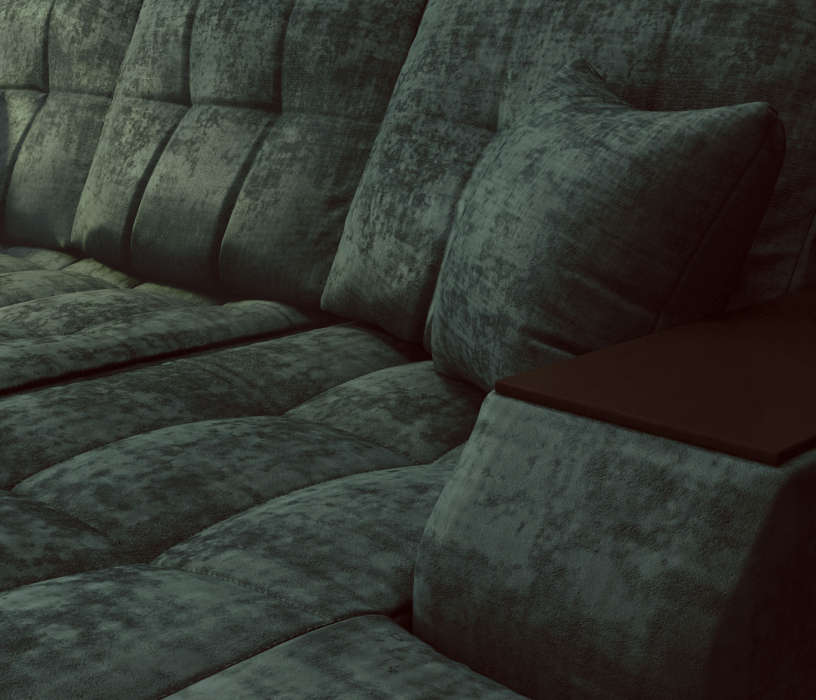 Диваны угловые в гостиную, Угловой диван-кровать Лас-Вегас правый, шенилл